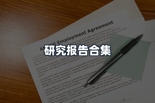 研究报告合集